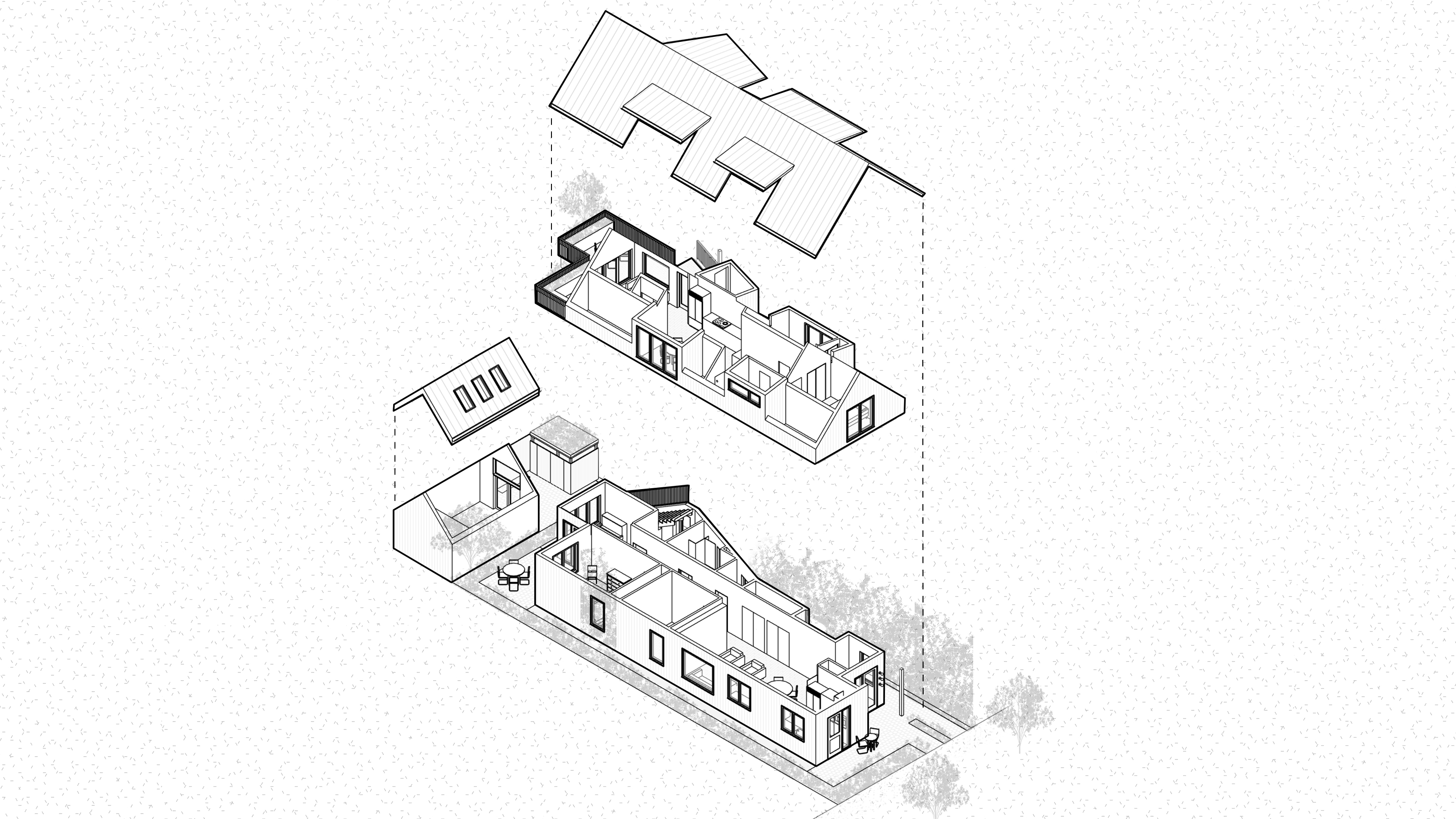 Exploded axon view of project